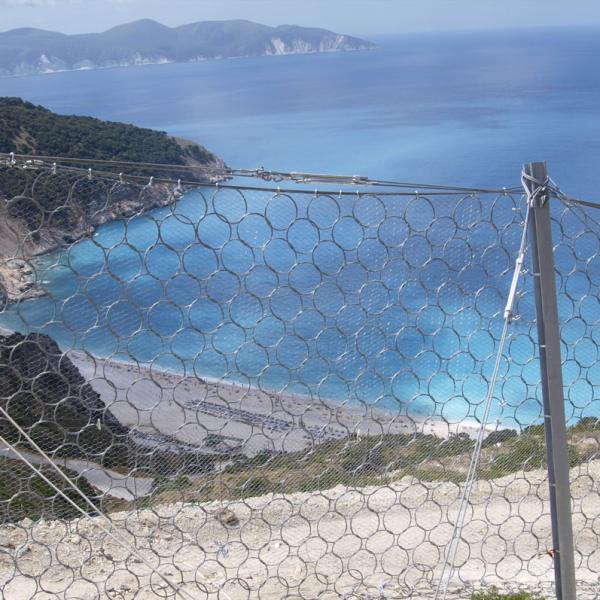 Κατασκευή φρακτών και πλεγμάτων ανάσχεσης βραχοπτώσεων -  Κεφαλονιά