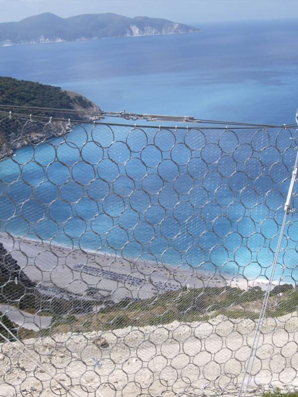 Κατασκευή φρακτών και πλεγμάτων ανάσχεσης βραχοπτώσεων -  Κεφαλονιά